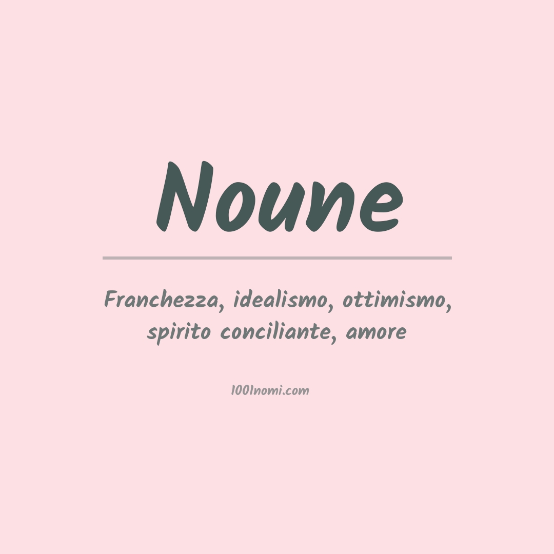 Significato del nome Noune Significato del nome Noune