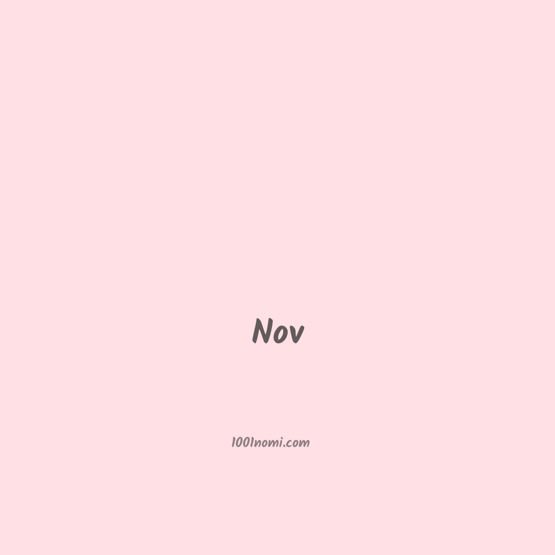 Nov in cinese