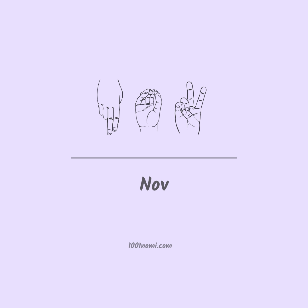 Nov nella lingua dei segni