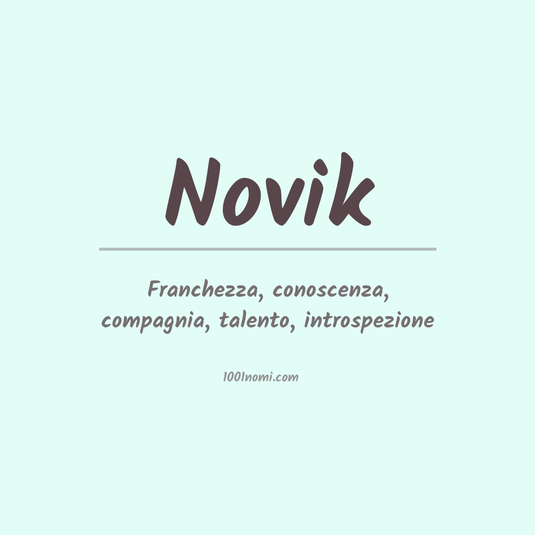 Significato del nome Novik