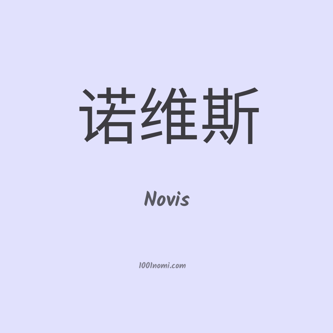 Novis in cinese