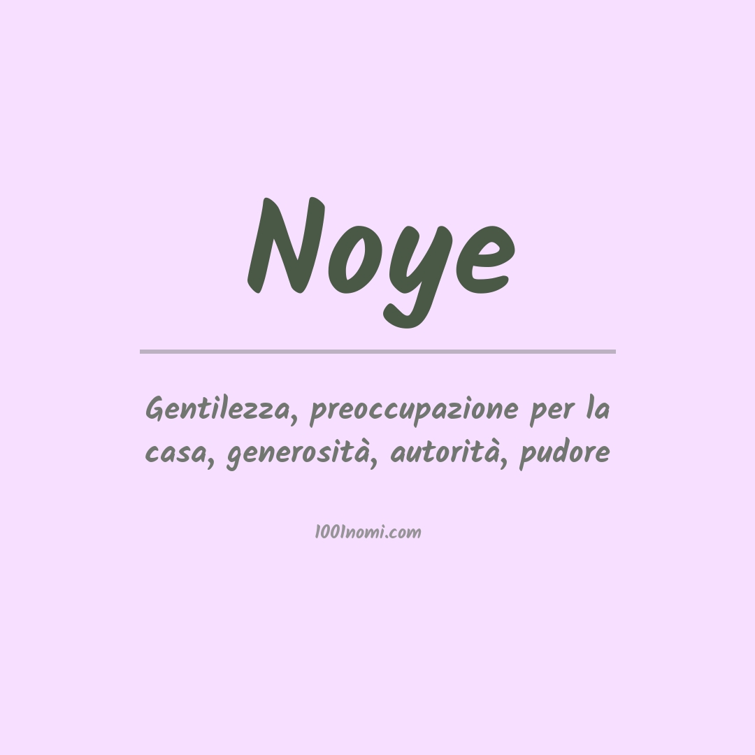 Significato del nome Noye