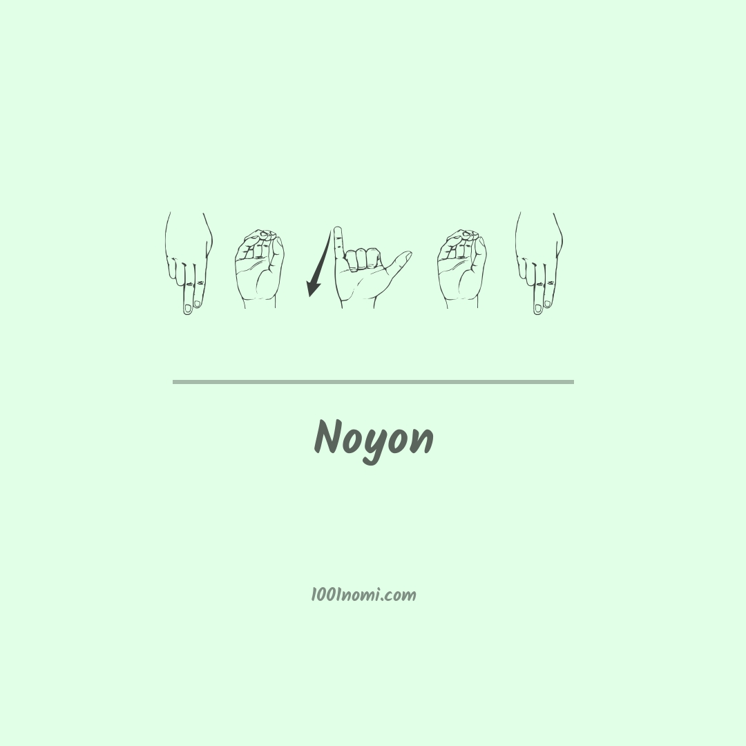 Noyon nella lingua dei segni