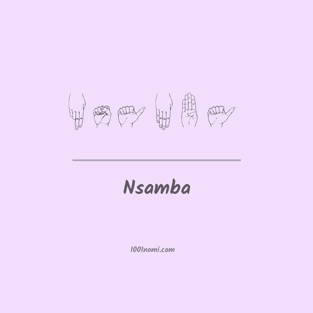 Nsamba nella lingua dei segni Nsamba nella lingua dei segni