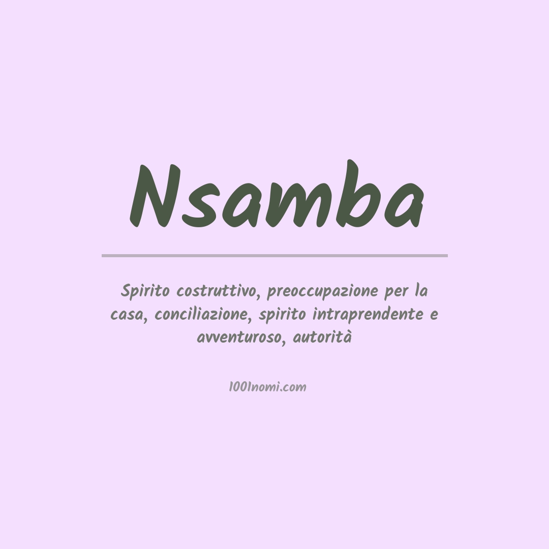 Significato del nome Nsamba Significato del nome Nsamba