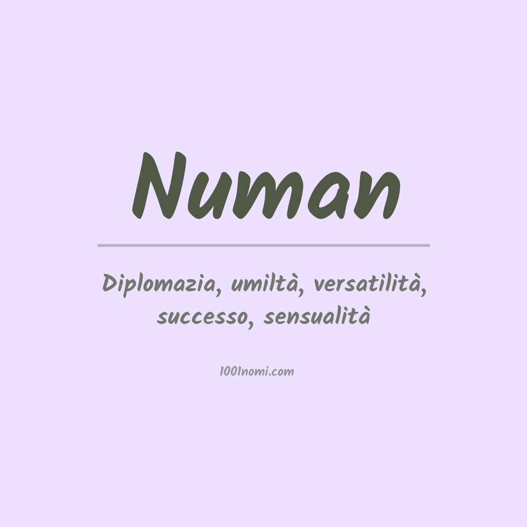 Significato del nome Numan Significato del nome Numan