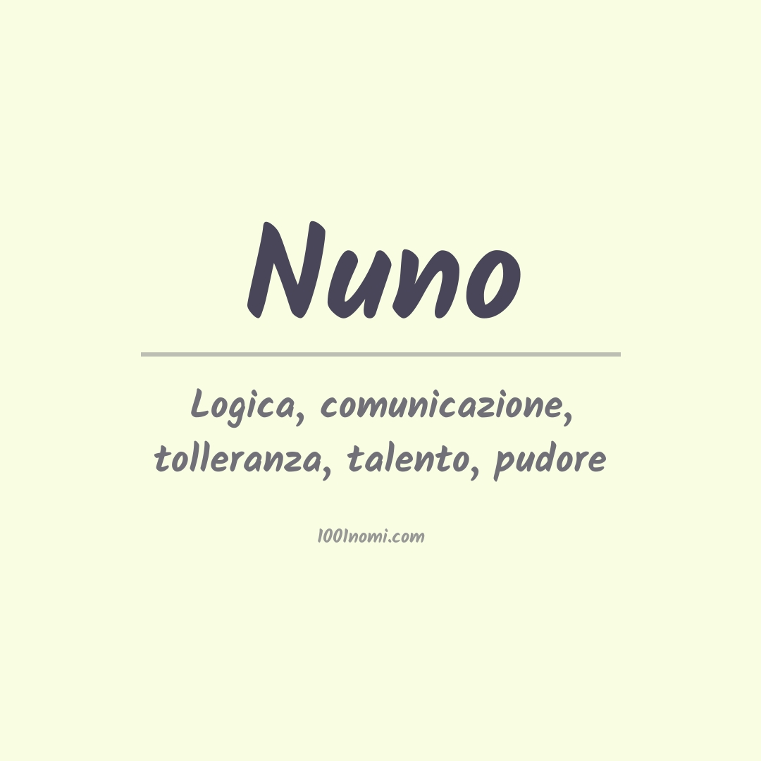 Significato del nome Nuno