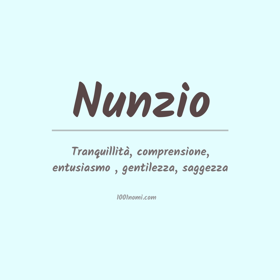 Significato del nome Nunzio