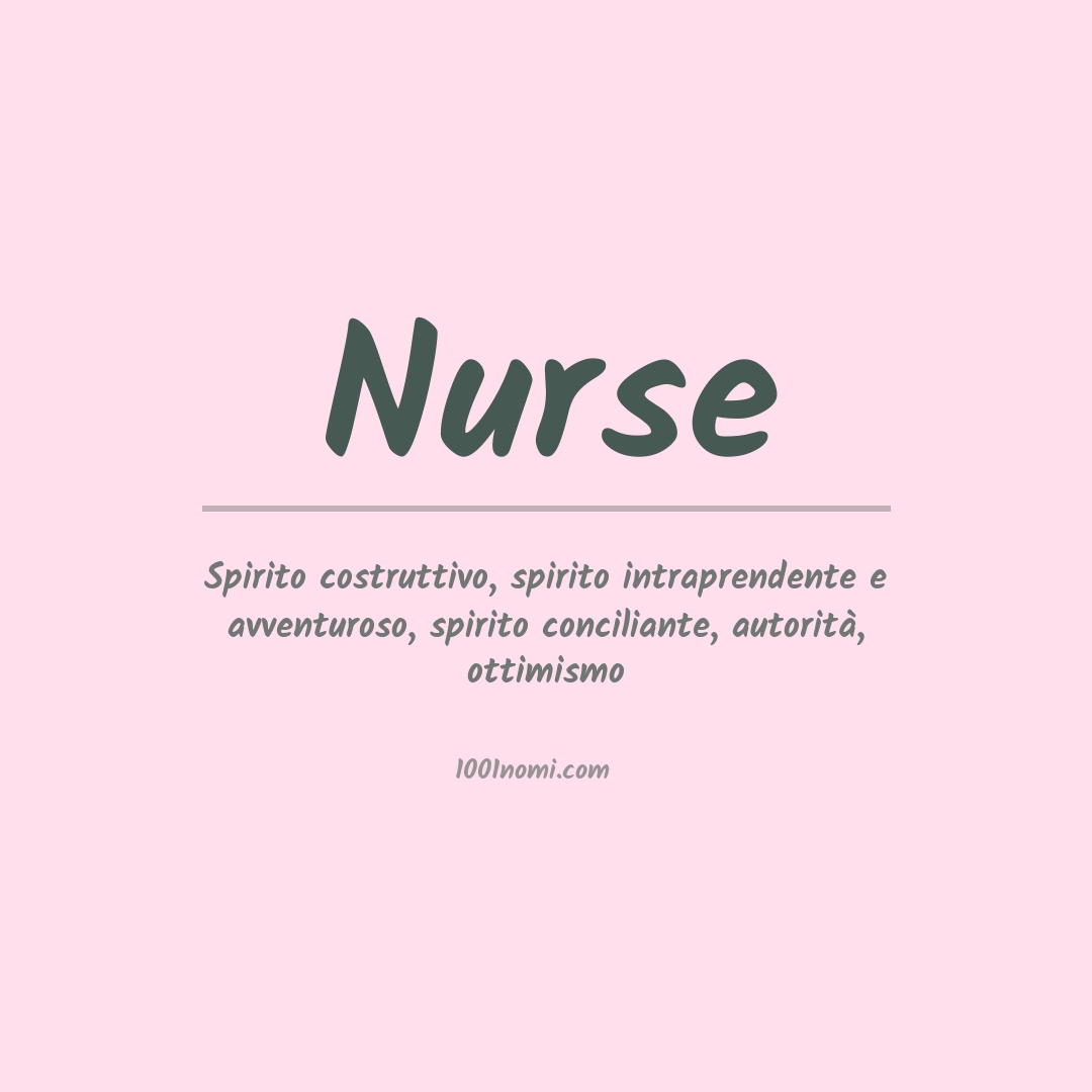 Significato del nome Nurse