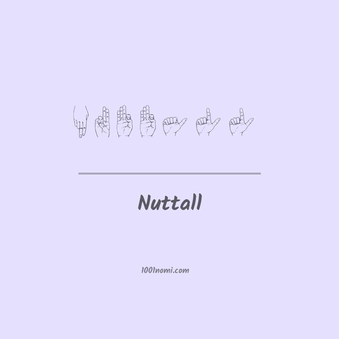 Nuttall nella lingua dei segni