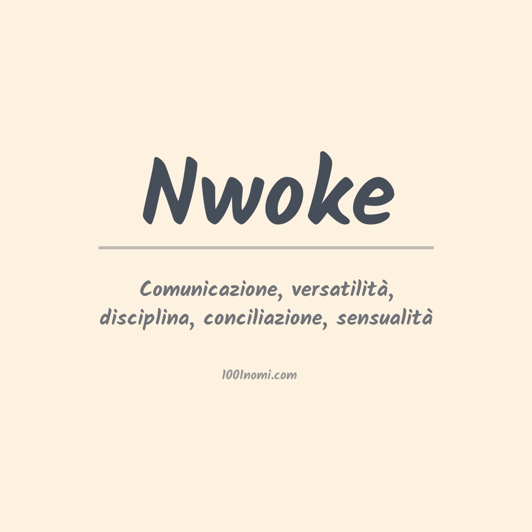 Significato del nome Nwoke