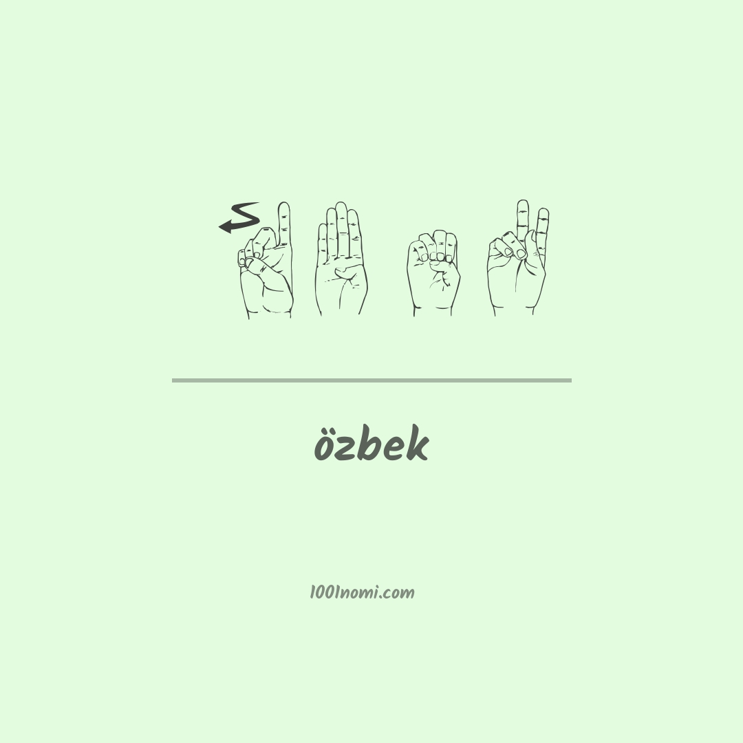 özbek nella lingua dei segni