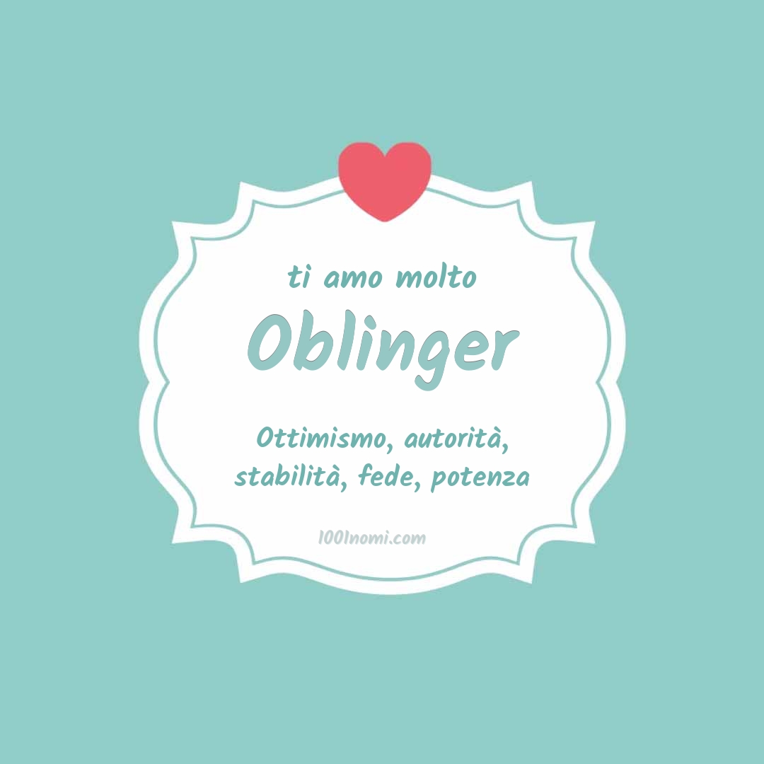 ti amo molto Oblinger Ti amo molto Oblinger