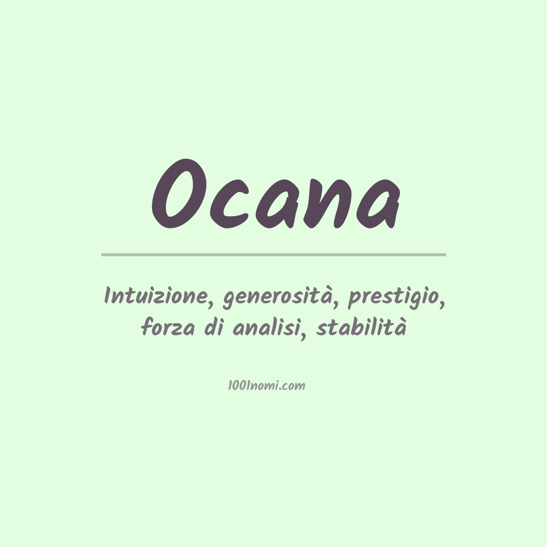 Significato del nome Ocana