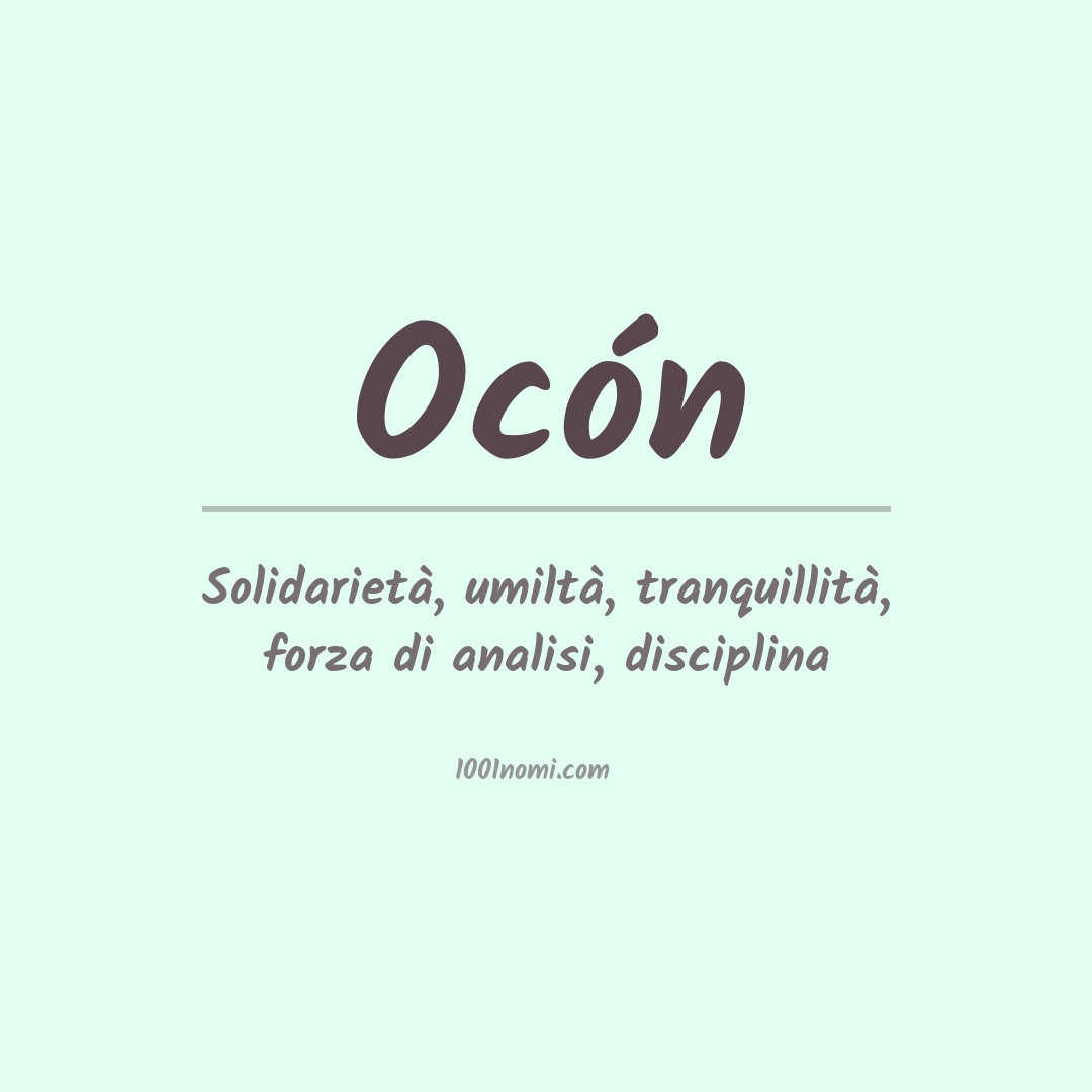 Significato del nome Ocón