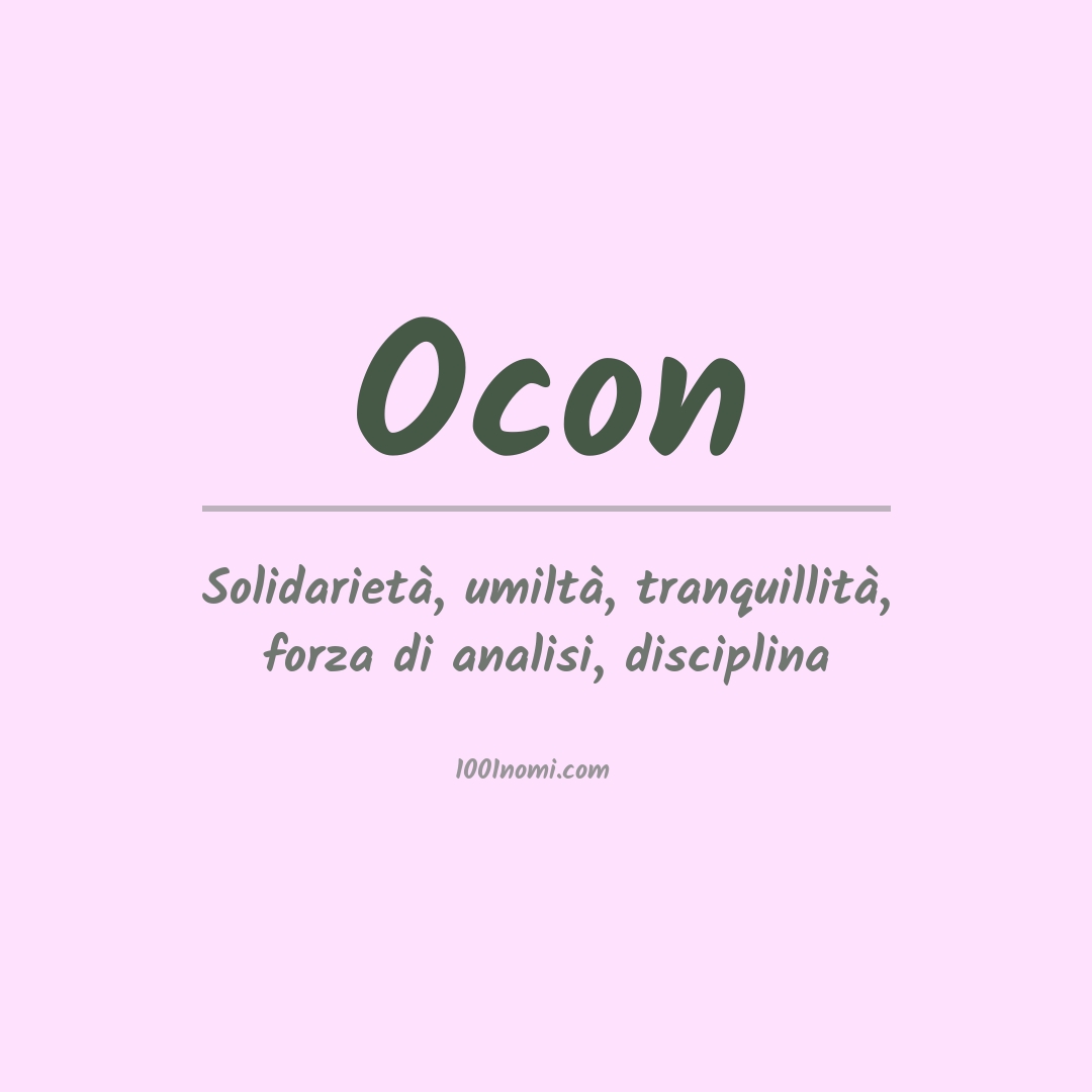 Significato del nome Ocon