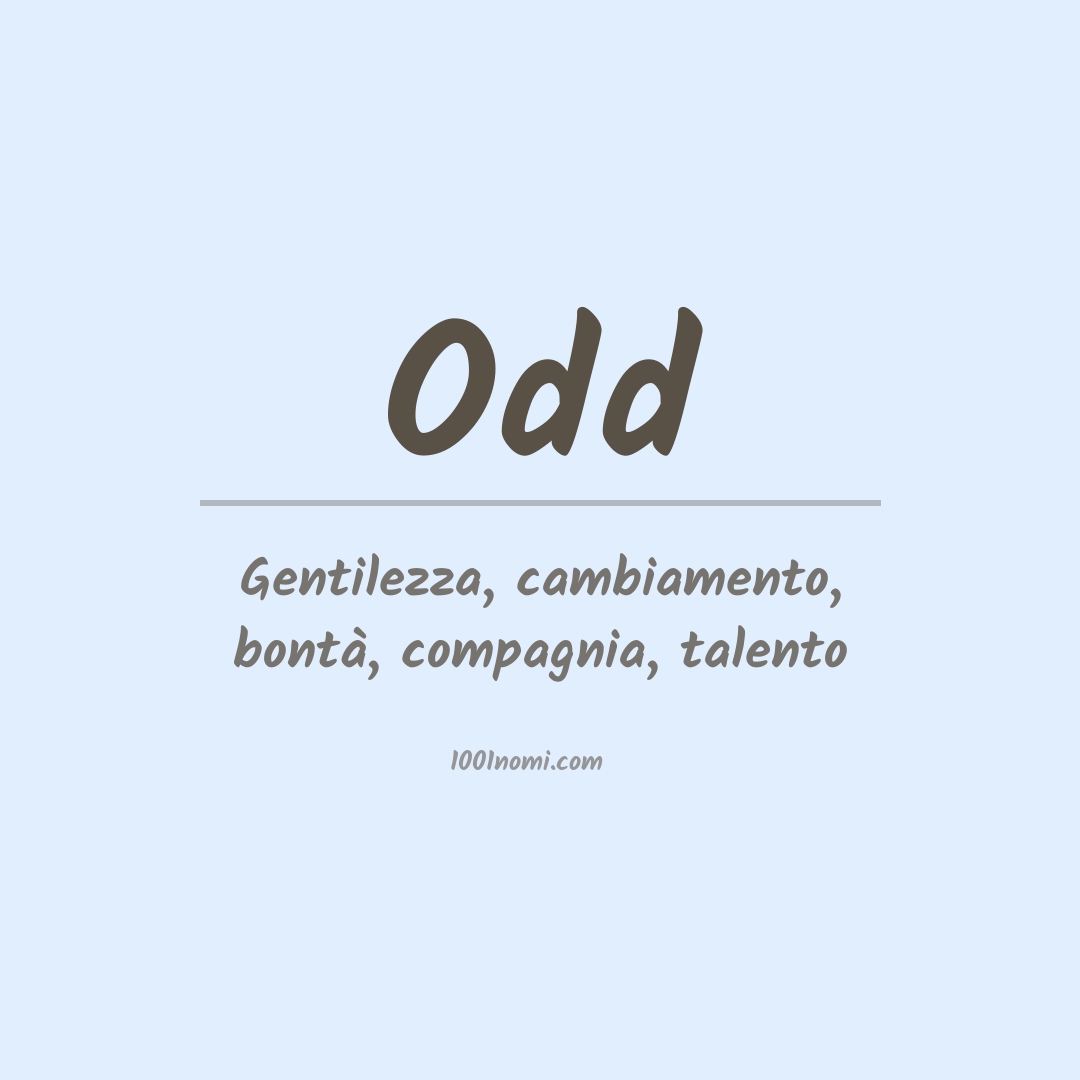 Significato del nome Odd