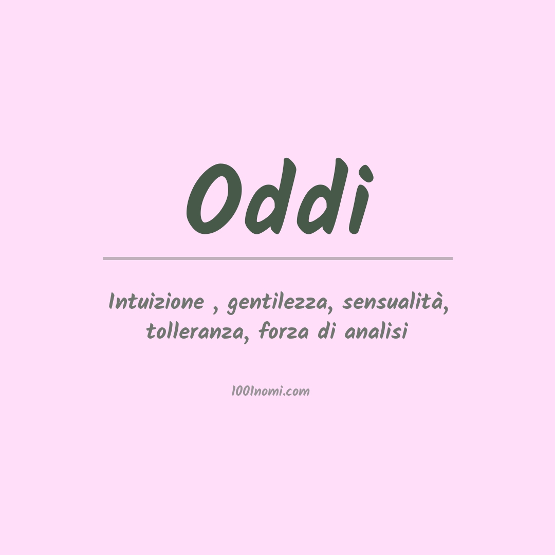 Significato del nome Oddi