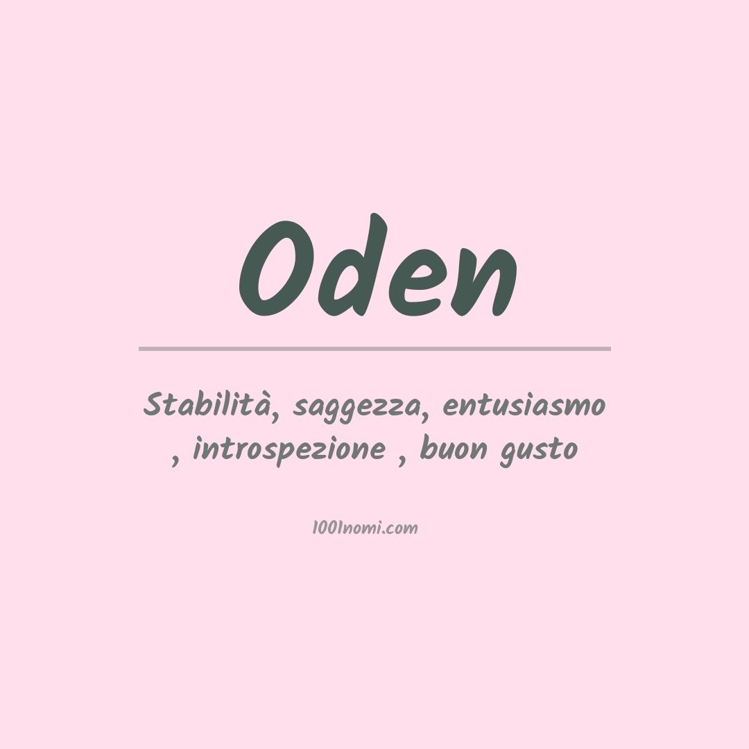 Significato del nome Oden