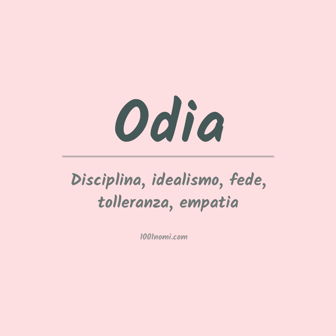 Significato del nome Odia Significato del nome Odia