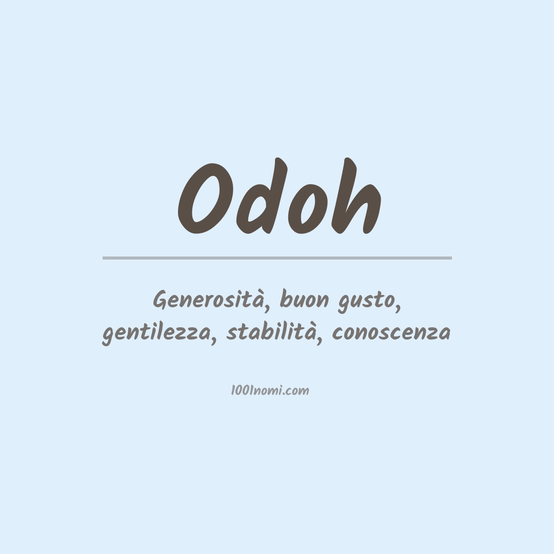 Significato del nome Odoh