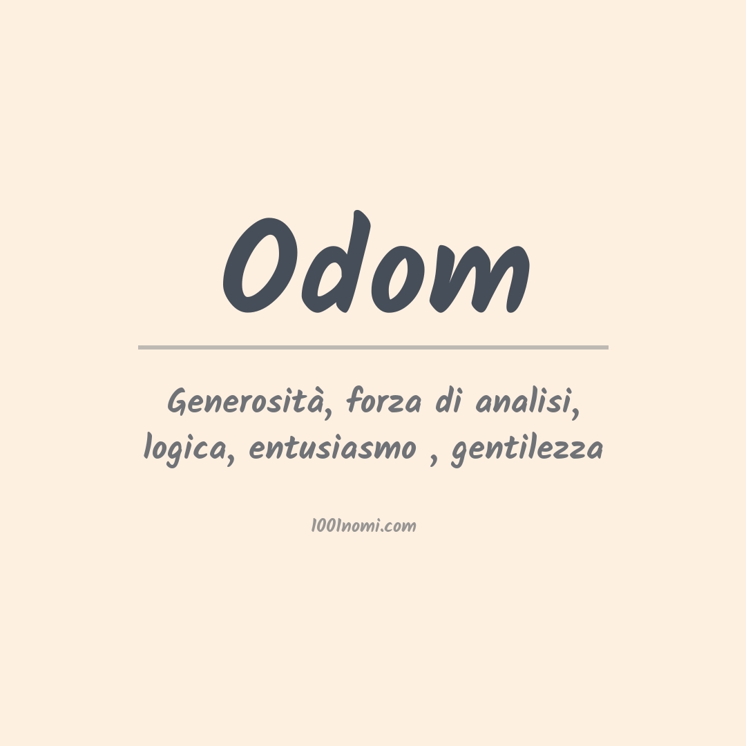 Significato del nome Odom