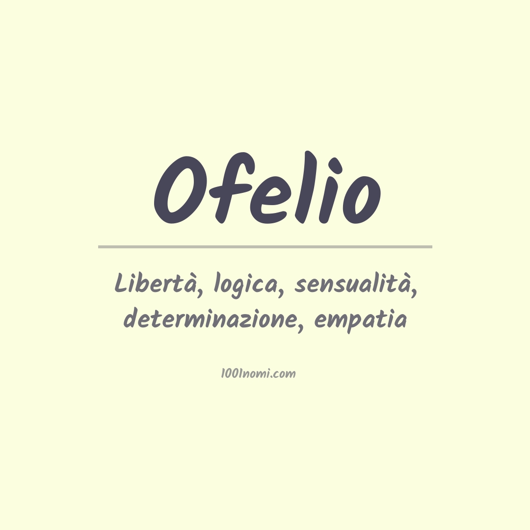 Significato del nome Ofelio