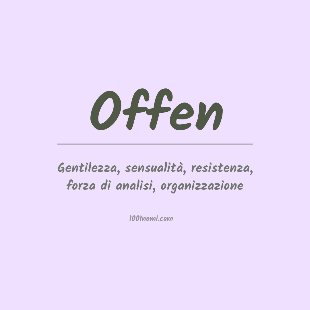 Significato del nome Offen