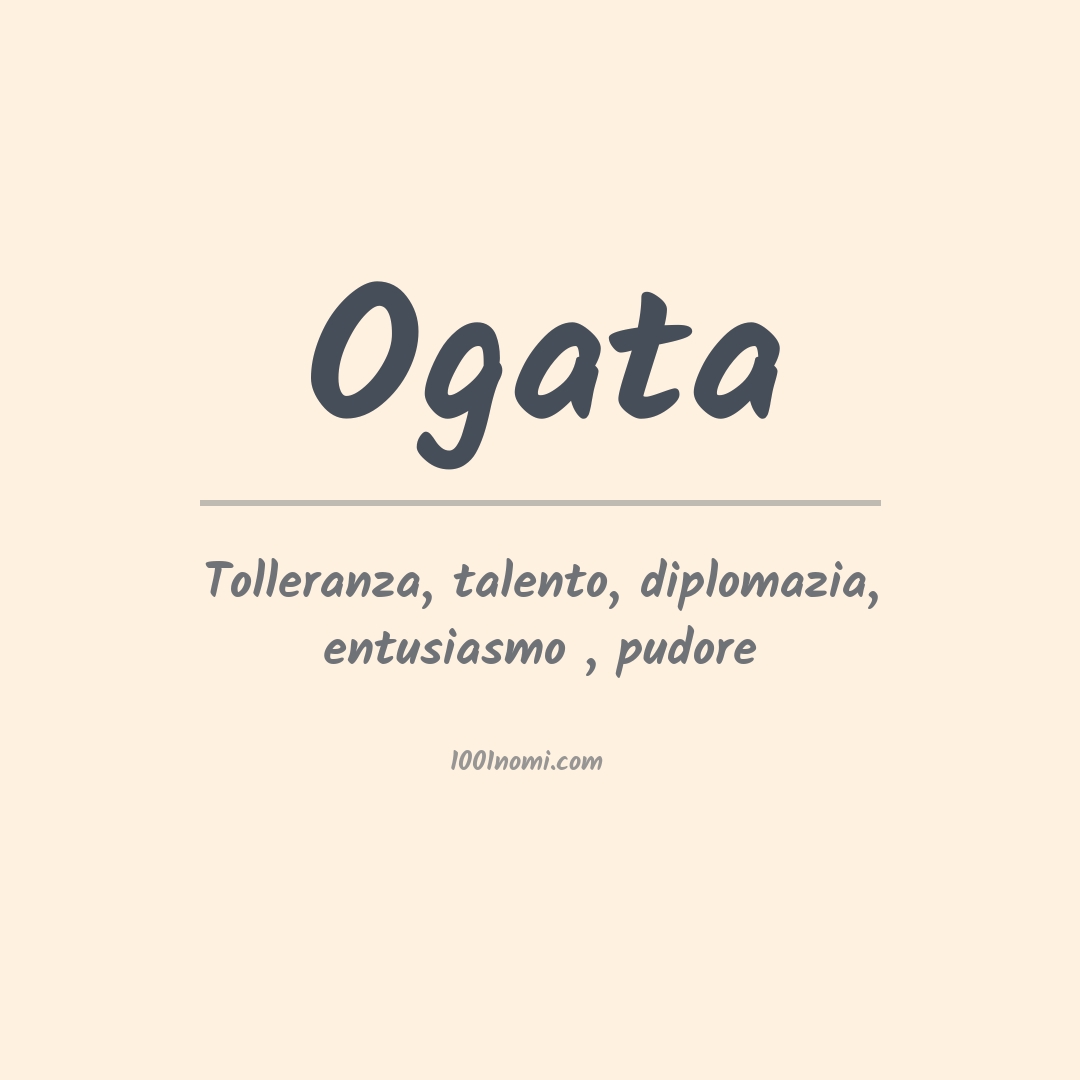 Significato del nome Ogata Significato del nome Ogata