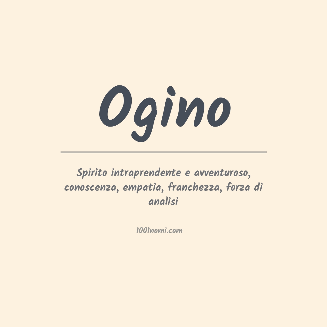 Significato del nome Ogino