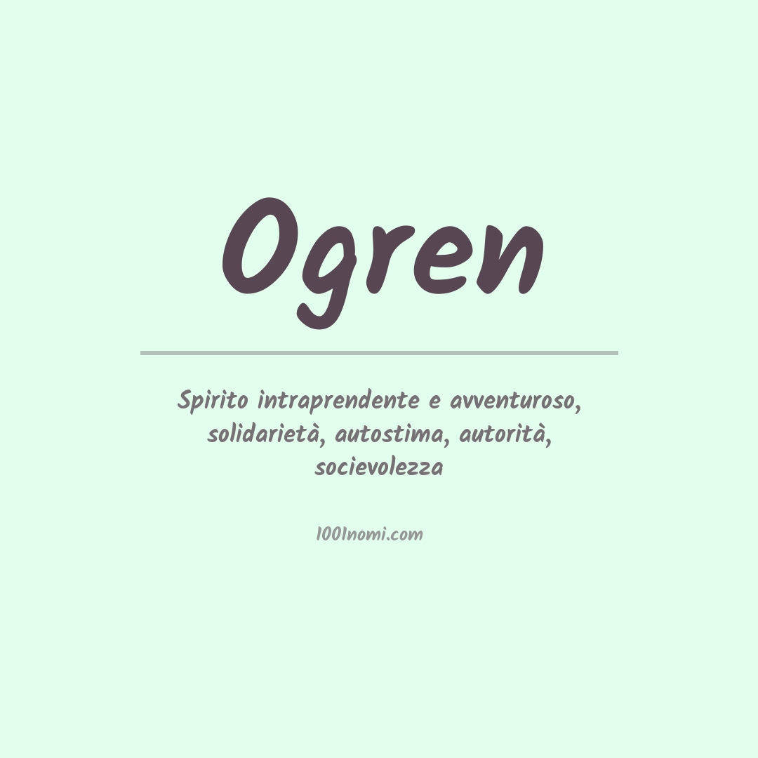 Significato del nome Ogren