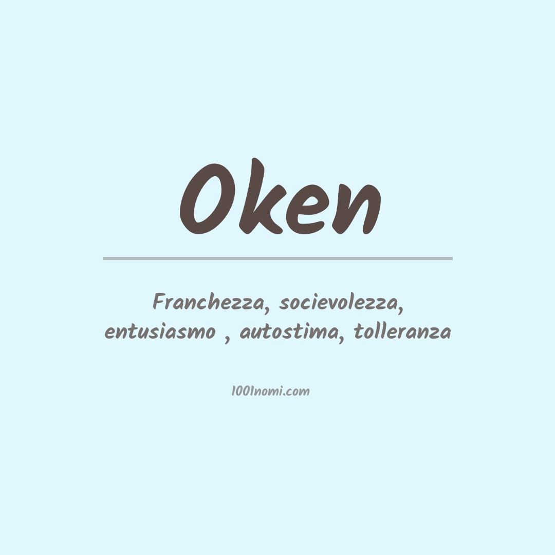 Significato del nome Oken