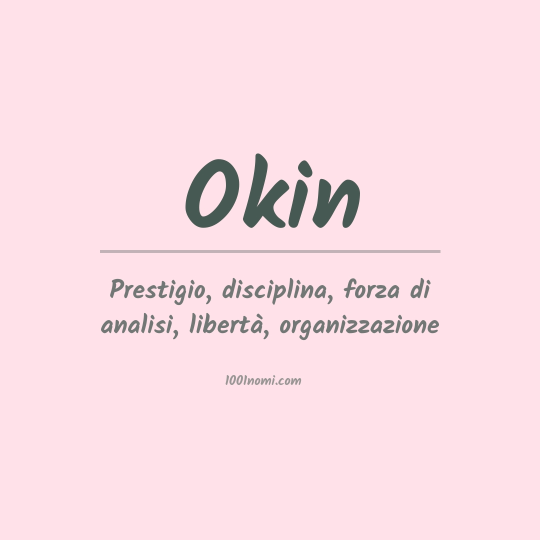 Significato del nome Okin