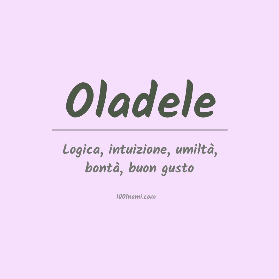 Significato del nome Oladele