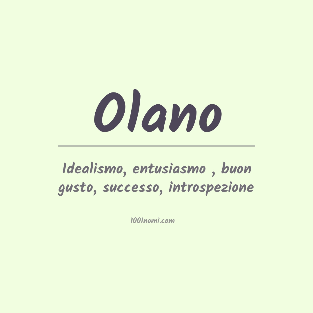 Significato del nome Olano