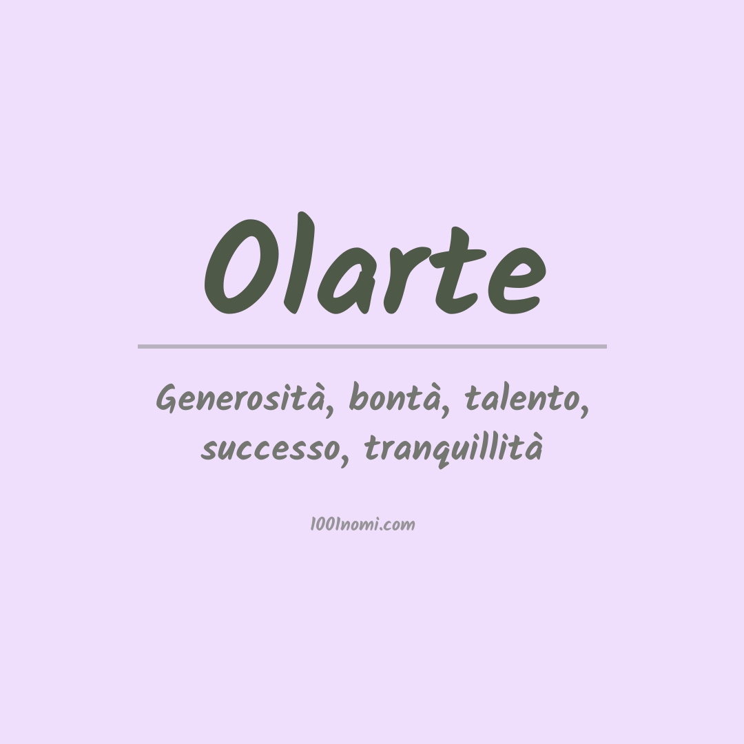 Significato del nome Olarte