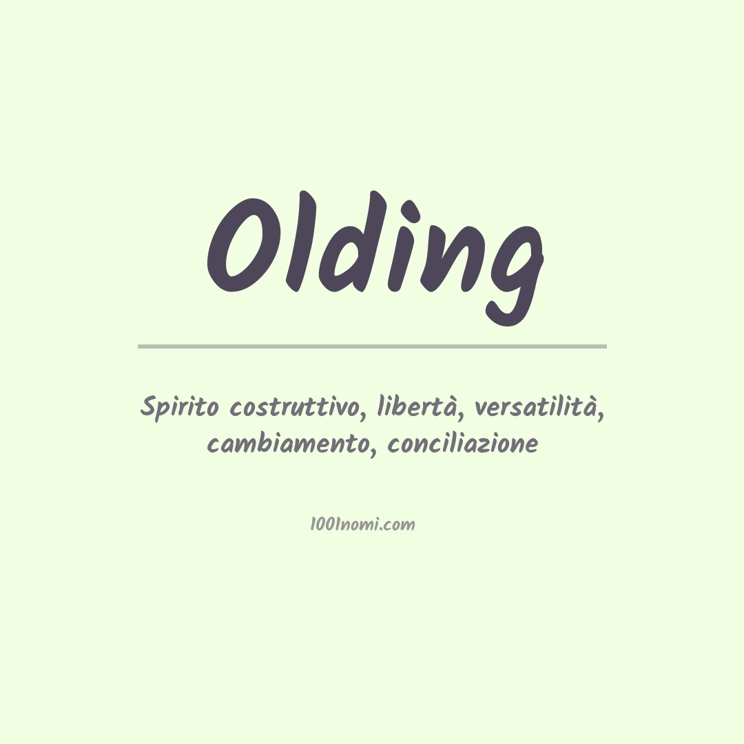 Significato del nome Olding Significato del nome Olding
