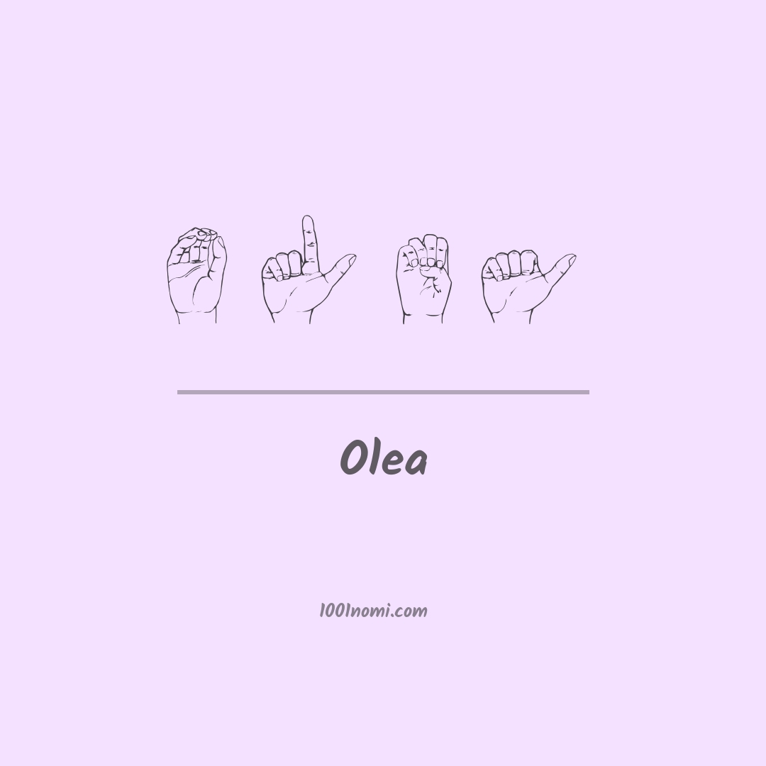 Olea nella lingua dei segni