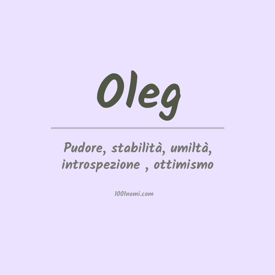 Significato del nome Oleg