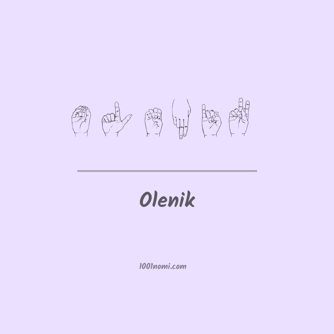 Olenik nella lingua dei segni