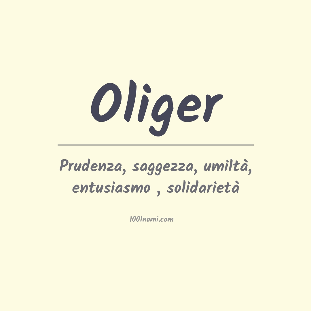 Significato del nome Oliger