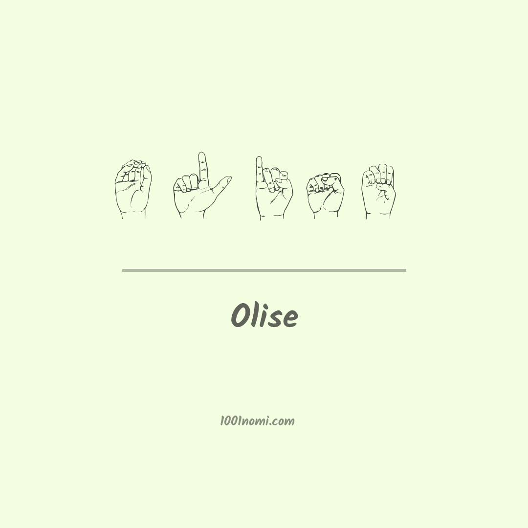 Olise nella lingua dei segni