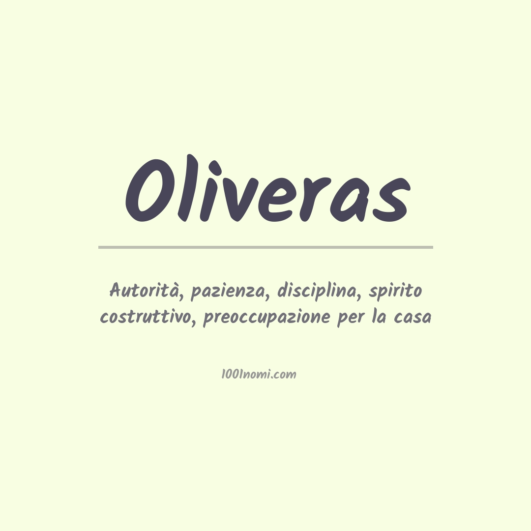 Significato del nome Oliveras