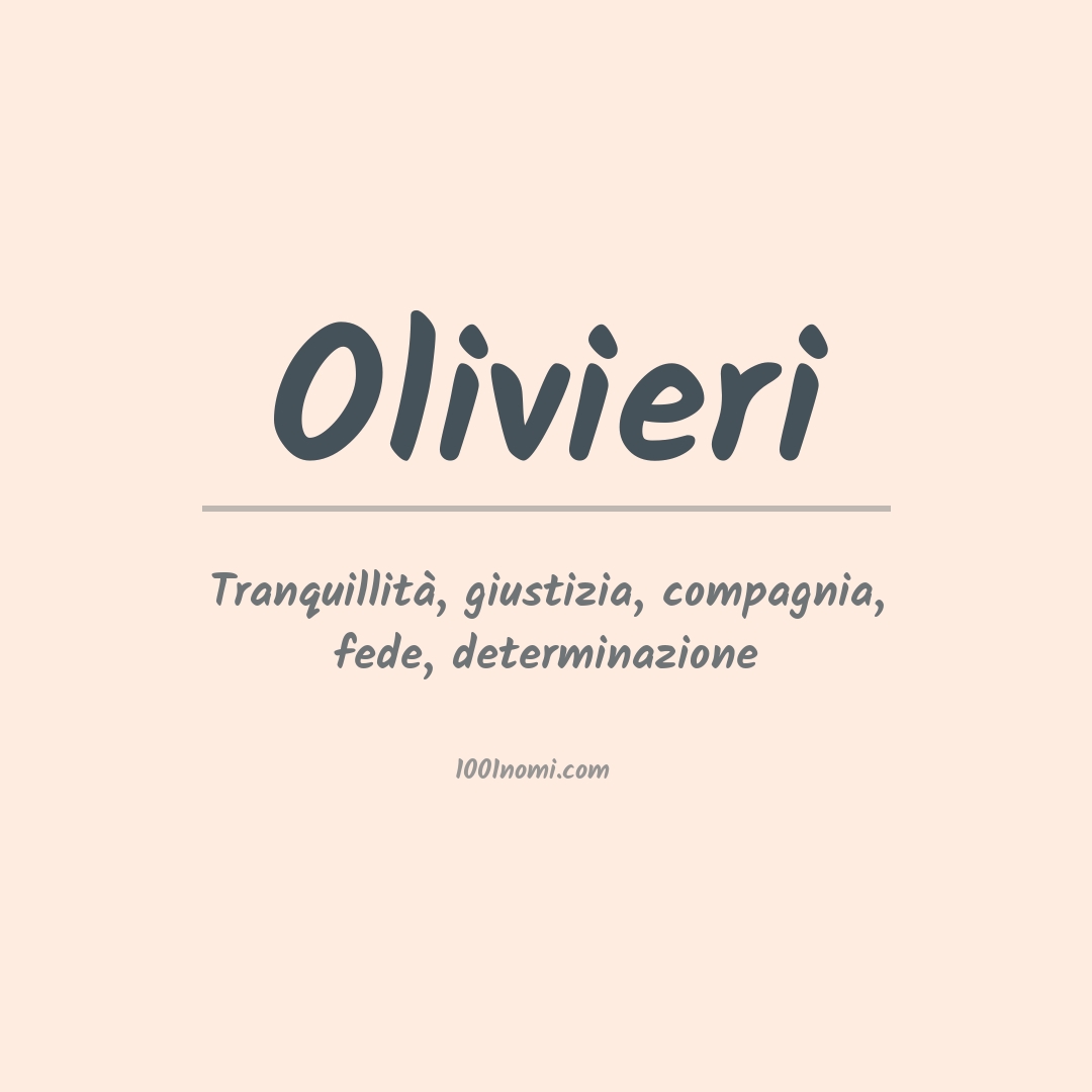 Significato del nome Olivieri