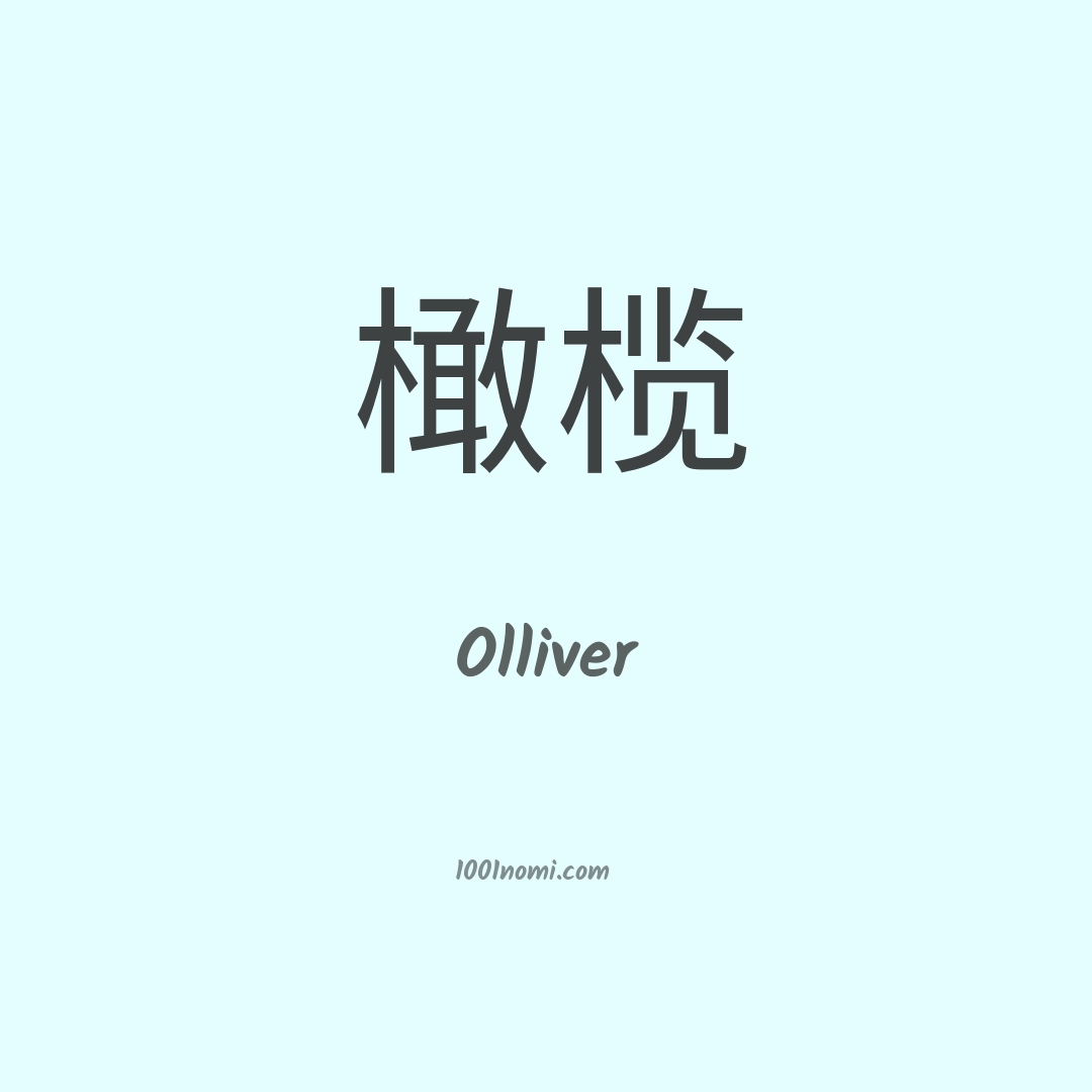 Olliver in cinese Olliver in cinese