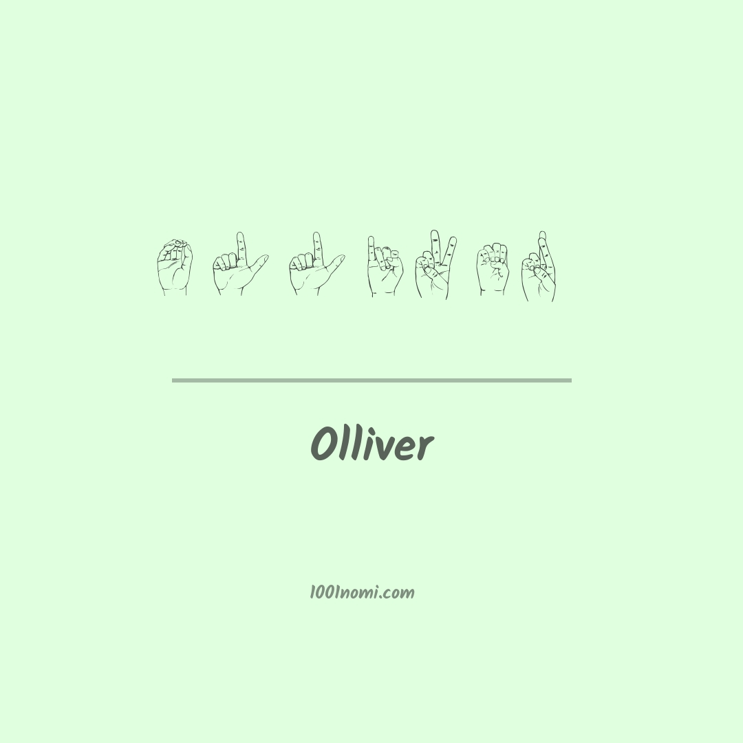 Olliver nella lingua dei segni Olliver nella lingua dei segni