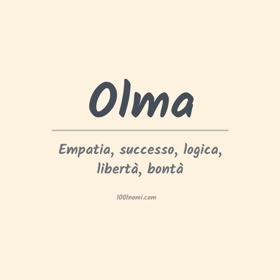 Significato del nome Olma