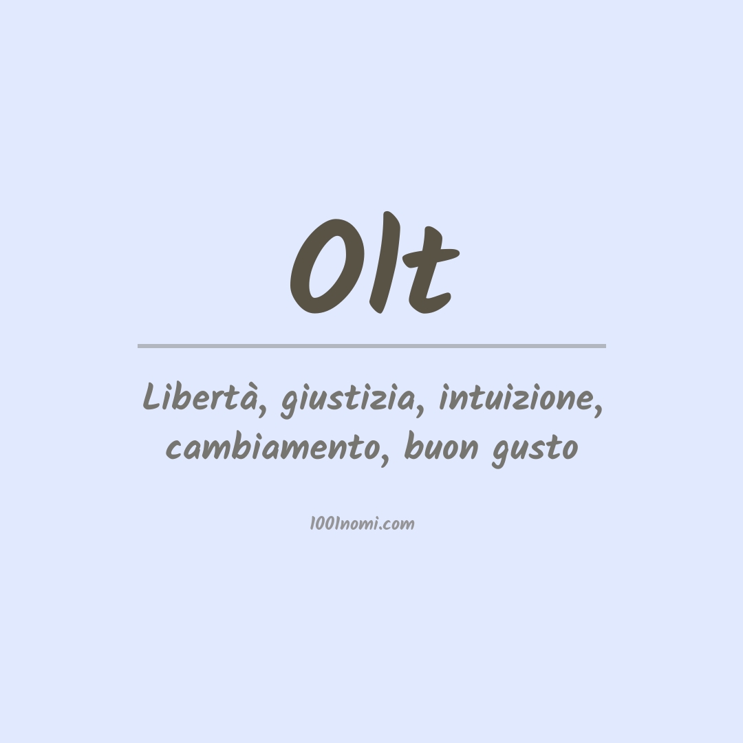 Significato del nome Olt