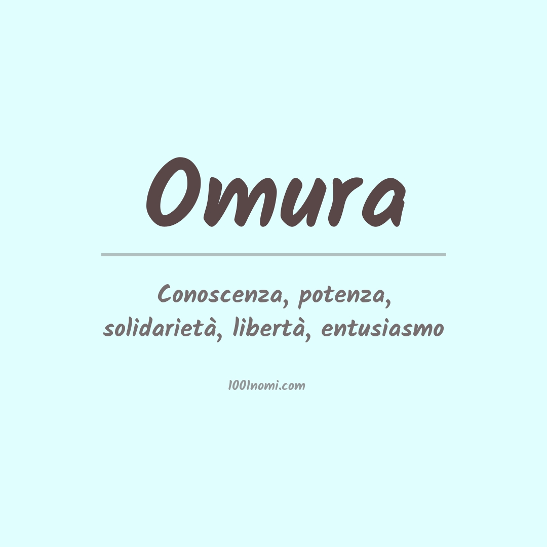 Significato del nome Omura