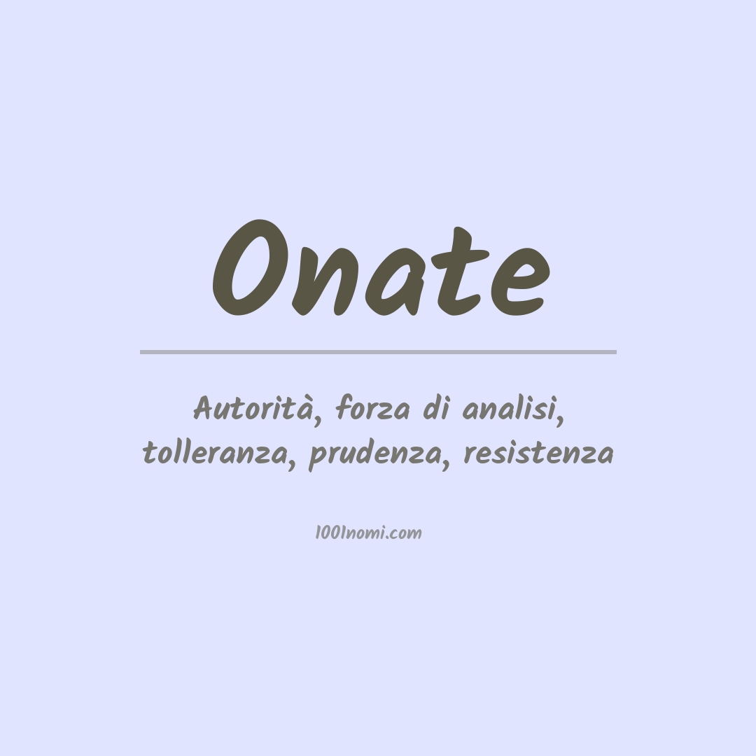 Significato del nome Onate